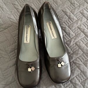 Vintage Etienne Aigner Kidman Brown Leather Block Heel Pumps 7.5M